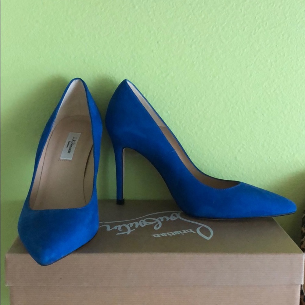 NWOT LK Bennett Blue Suede Pumps sz 38